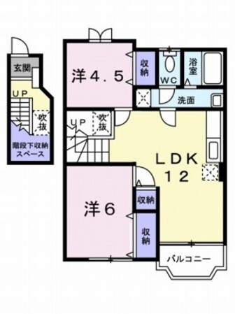 ウゴモリハイツの物件間取画像